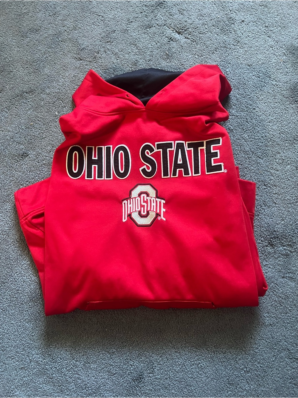 Scarlet & Gray Red OSU Sweatshirt with Team Patch - XL